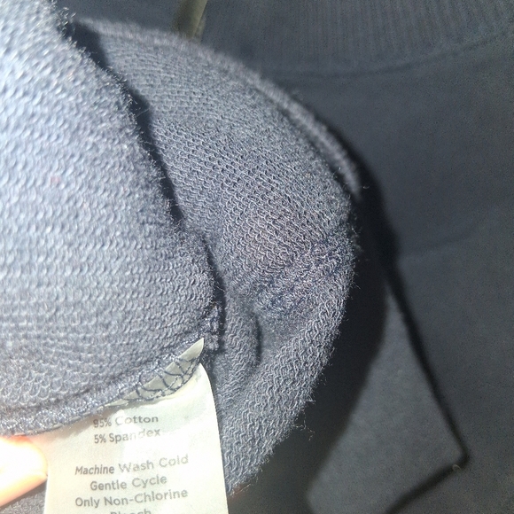 Talbots Dark Navy Zipped Cardigan Scoop Neck 3/4 Sleeve XL - Picture 5 of 6